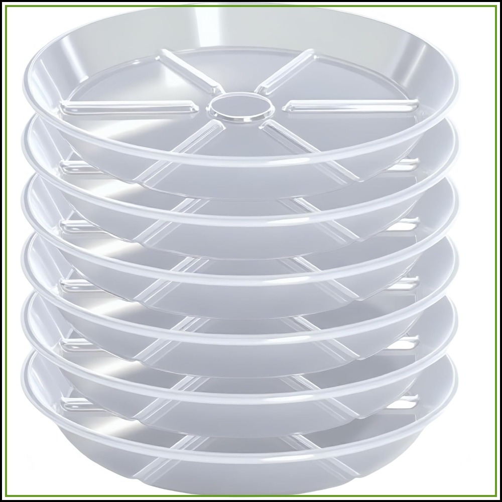 Drip Tray Saucer - Lot de 6 soucoupes transparentes pour