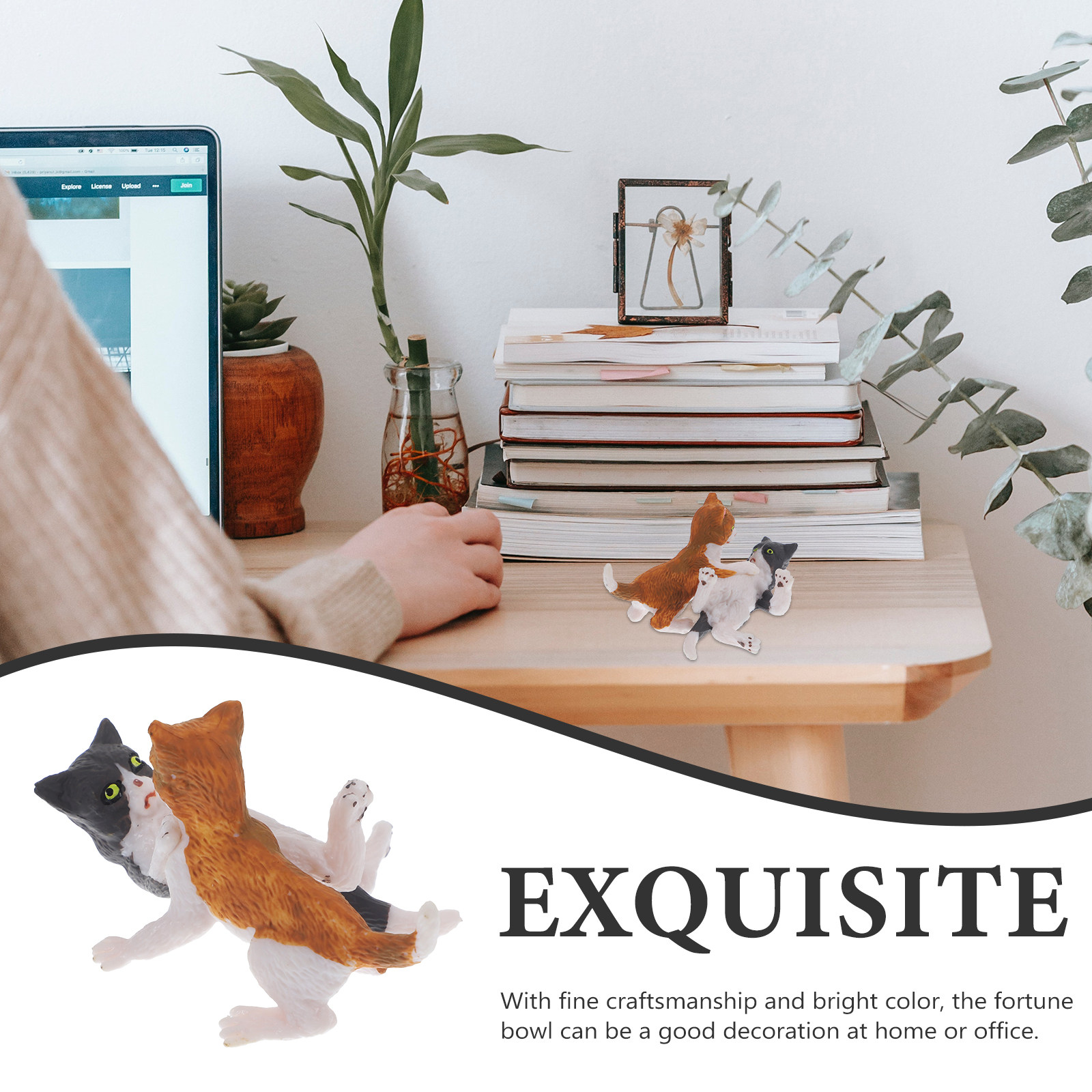 Statuette de chat miniature au - Bonsai Garden Set Up avis et prix