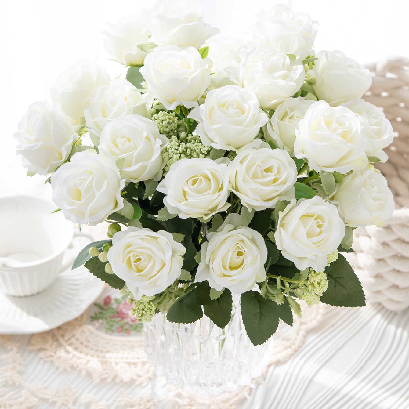 Fleur artificielle en soie Ros - Bonsai Garden Festival avis et prix