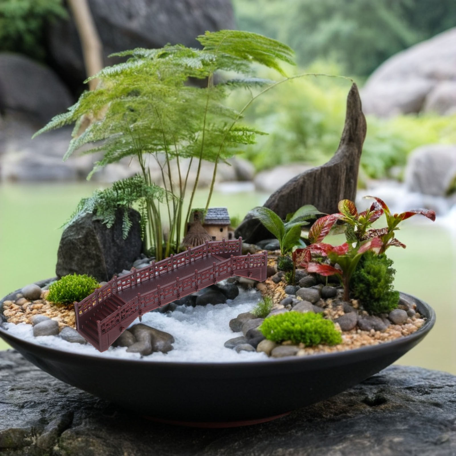 Ornement de pont miniature de  - Bonsai Garden Set Up avis et prix
