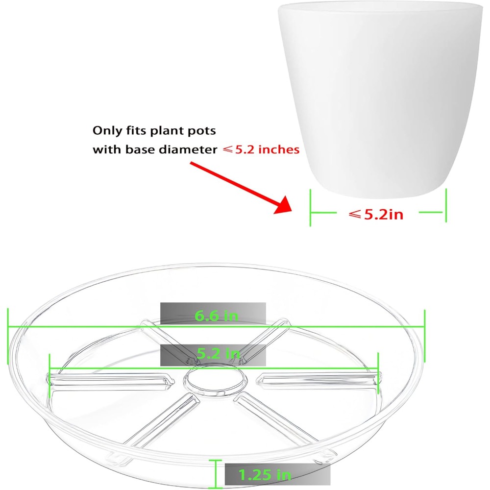 Lot de 6 soucoupes transparent - Drip Tray Saucer avis et prix