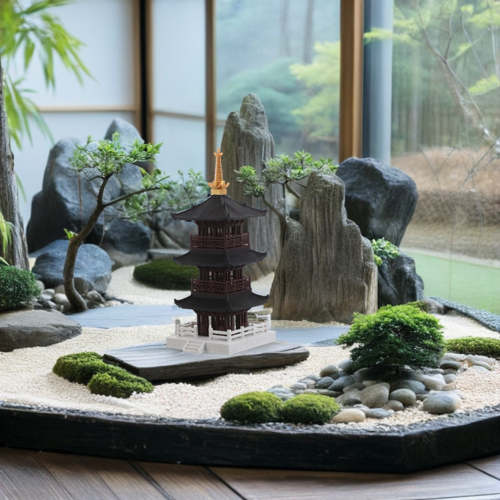 Sculpture miniature de pagode  - Bonsai Garden Set Up avis et prix